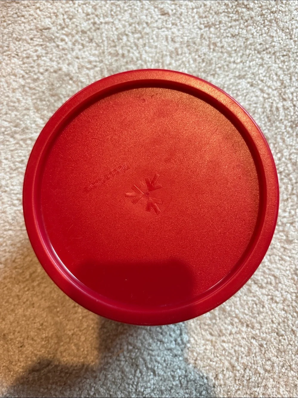 Tupperware Festive Holiday Storage Bowl with Red Lid